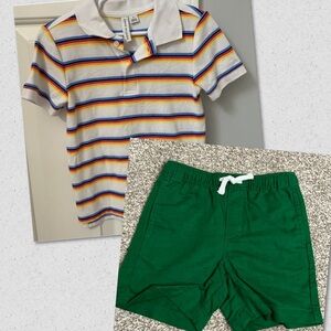 Janie and Jack Polo and Shorts Size 4 EUC
